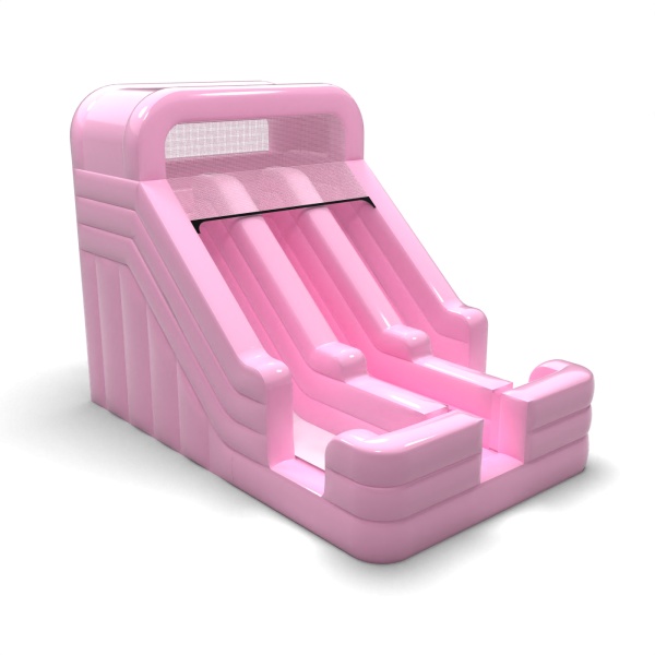 Διπλή φουσκωτή τσουλήθρα mini - πουδρέ ροζ