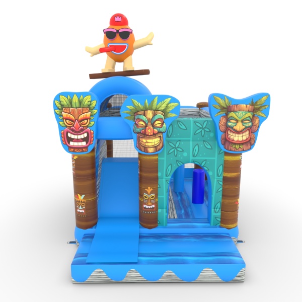 Φουσκωτό με συνδυασμό τσουληθρών με εκτύπωση σε χαβανέζικο θέμα Tiki