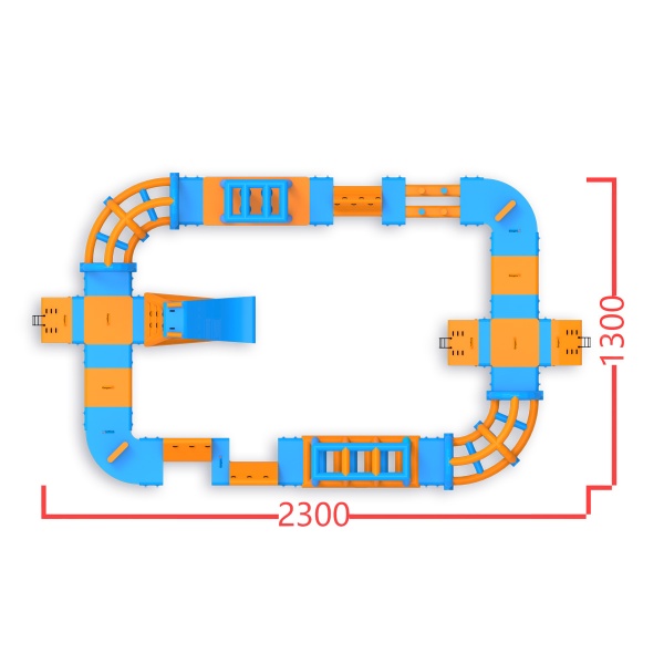 Διογκώσιμο υδάτινο πάρκο Omikron (23 x 13 m)