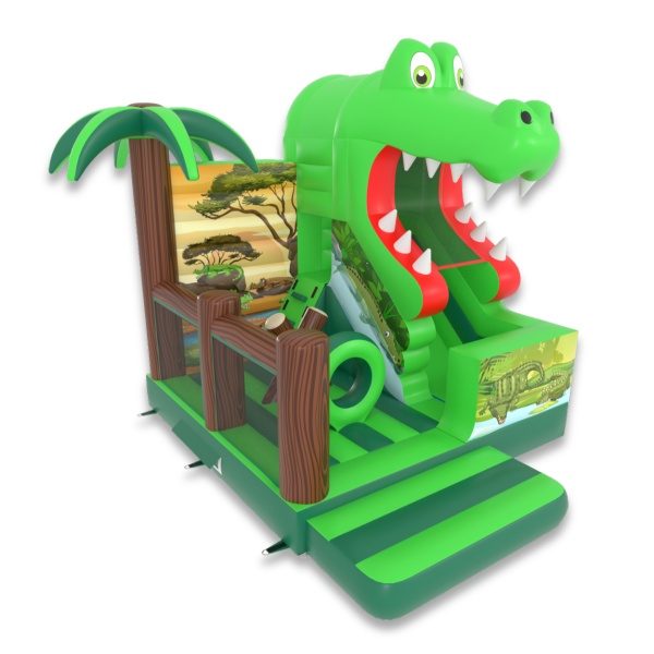 Φουσκωτό με τσουλήθρα "Crocodile" combo σε θέμα ζούγκλας